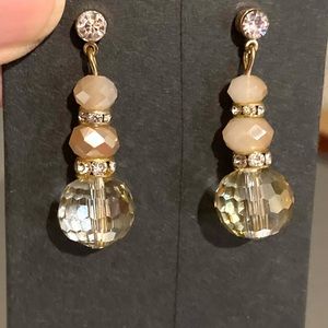 Crystal Beads drop Earrings.  Beautiful.